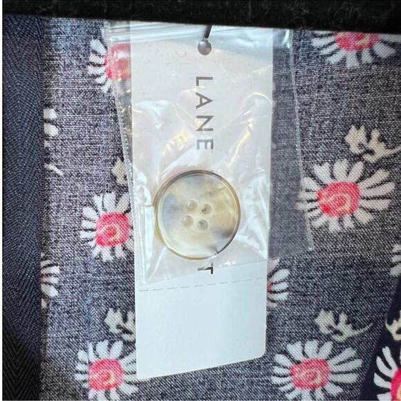 NWT Lane Bryant asymmetrical button front midi / maxi dress navy/coral/white 14 - Picture 14 of 16